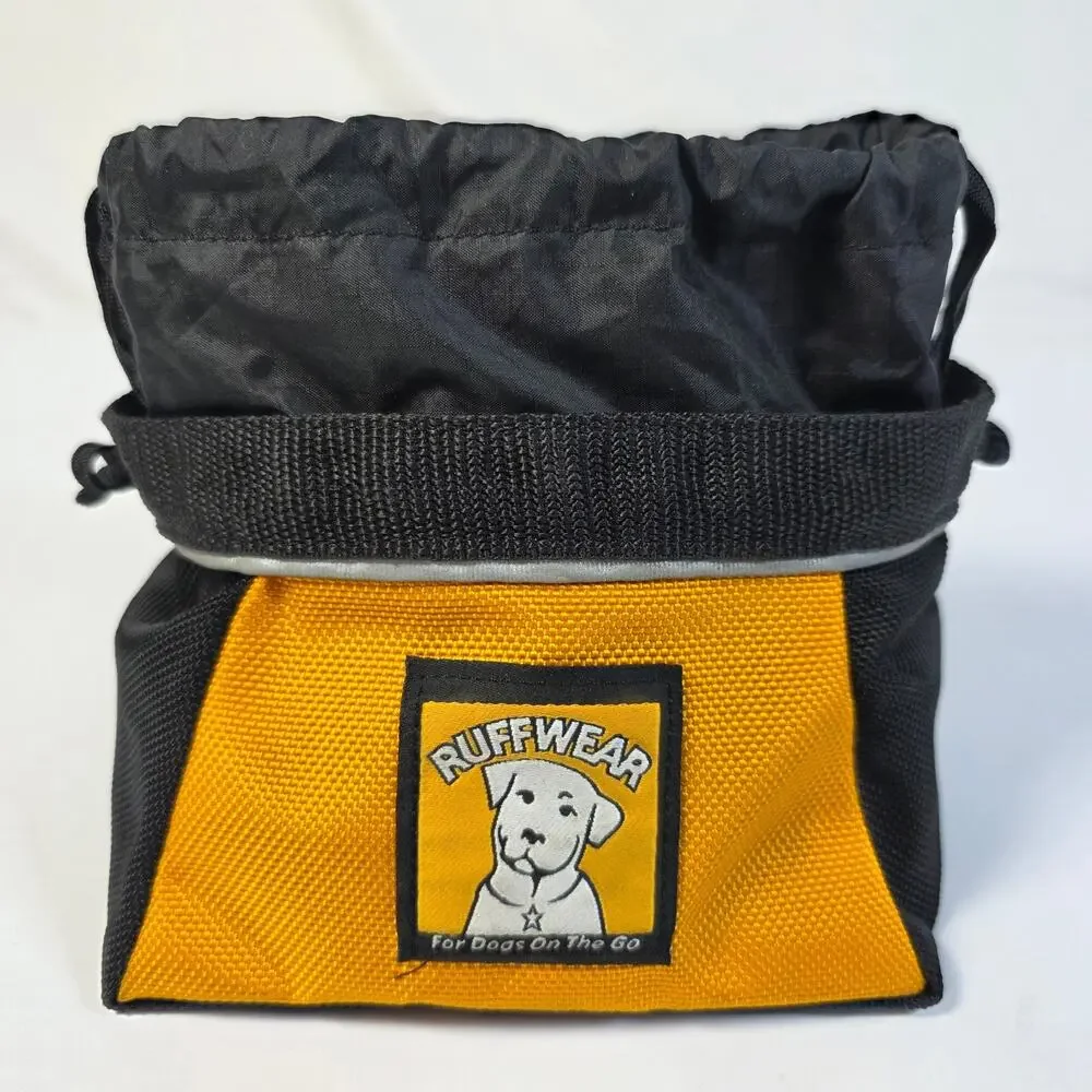 Ruffwear Quencher Cinch Top Dog Travel Food Water Bowl Yellow Black Collapsible